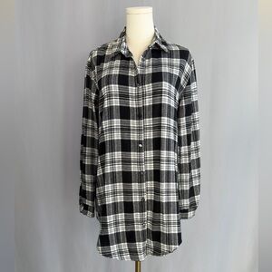 Princess Polly Black and White Plaid Button Down Shirt